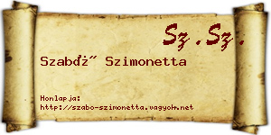 Szabó Szimonetta névjegykártya